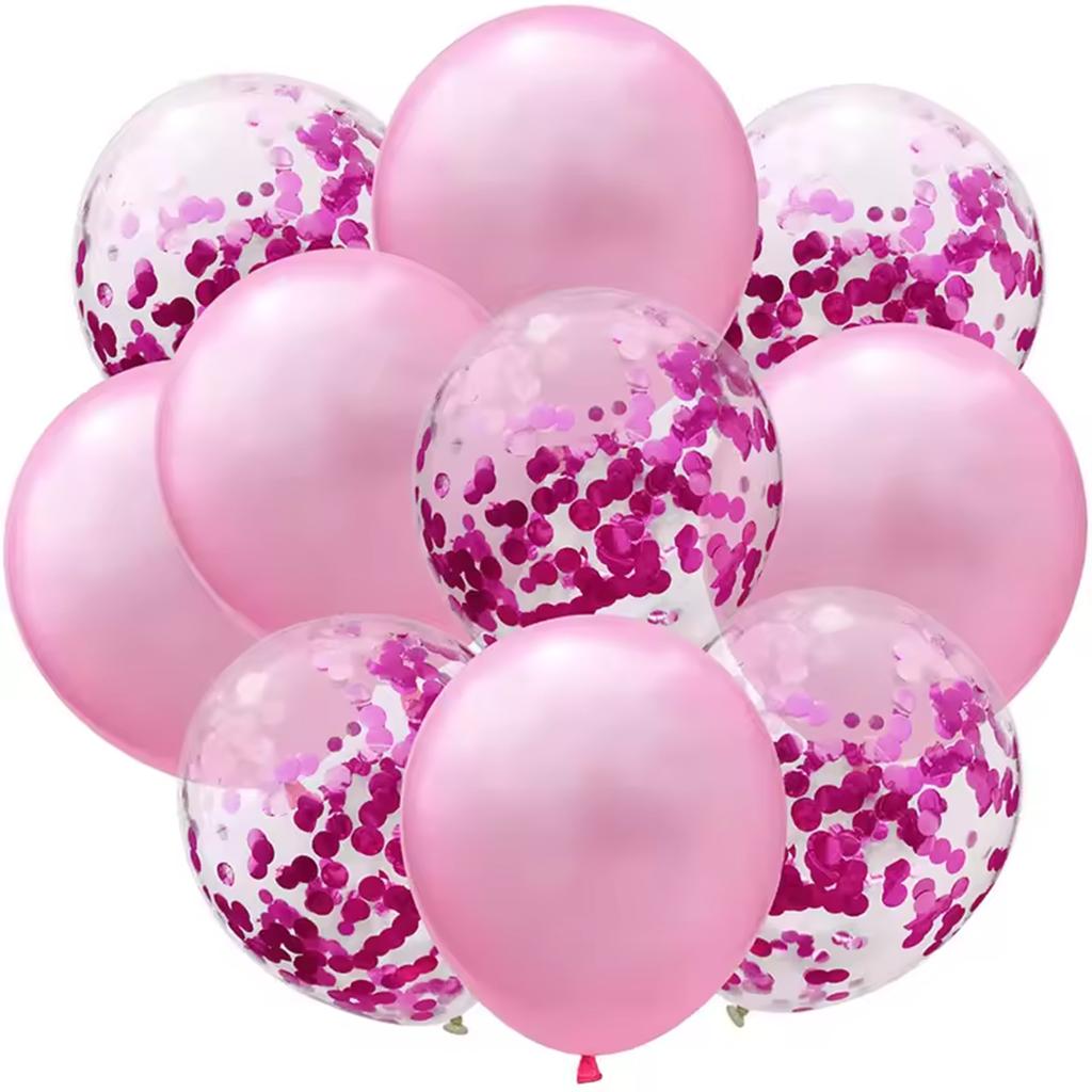 10pcs Mix Black Silver Confetti Balloons Wedding Birthday Party Decoration Metallic Helium Balloon Baby Shower Glitter Globos