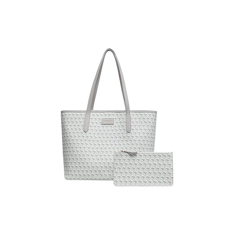 VANESSA HOGAN Cow Leather Combo Bag, Tote Bag, Shopping Bag, Handbag, Shoulder Bag Regular Women's Gray 2209406GEY