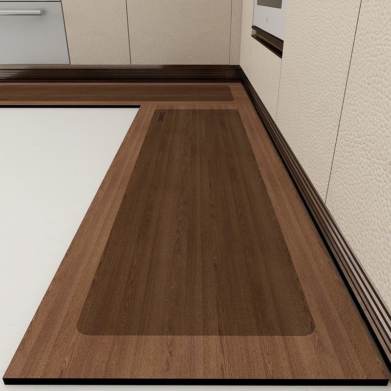 Minimalistische Houtnerf Cartoon Keukenmat, Oliebestendig Antislip Spatbestendig Gedempt Vloerkleed voor Spoelbakgebied Decor 1PC40x60cm 16x24inch