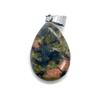 Opal Teardrop Pendant, 17x27mm Stone, Single Hole Melon Seed Buckle, DIY Necklace Jewelry Accessory