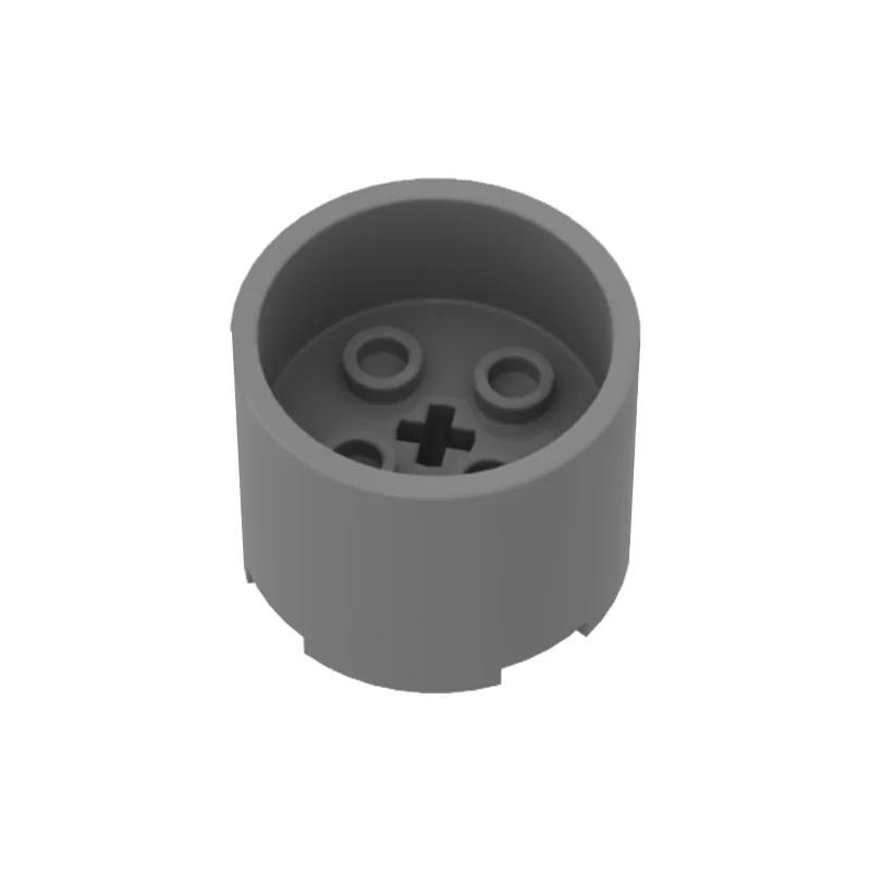 

73111 Round 3 x 3 x 2 Recessed Center Axle Hole Bricks Collections Modular GBC Toys For Technical MOC Building Blocks темно серый