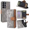 For Samsung Galaxy S25 Ultra Case RFID Blocking Color Splicing PU Leather Wallet Phone Cover
