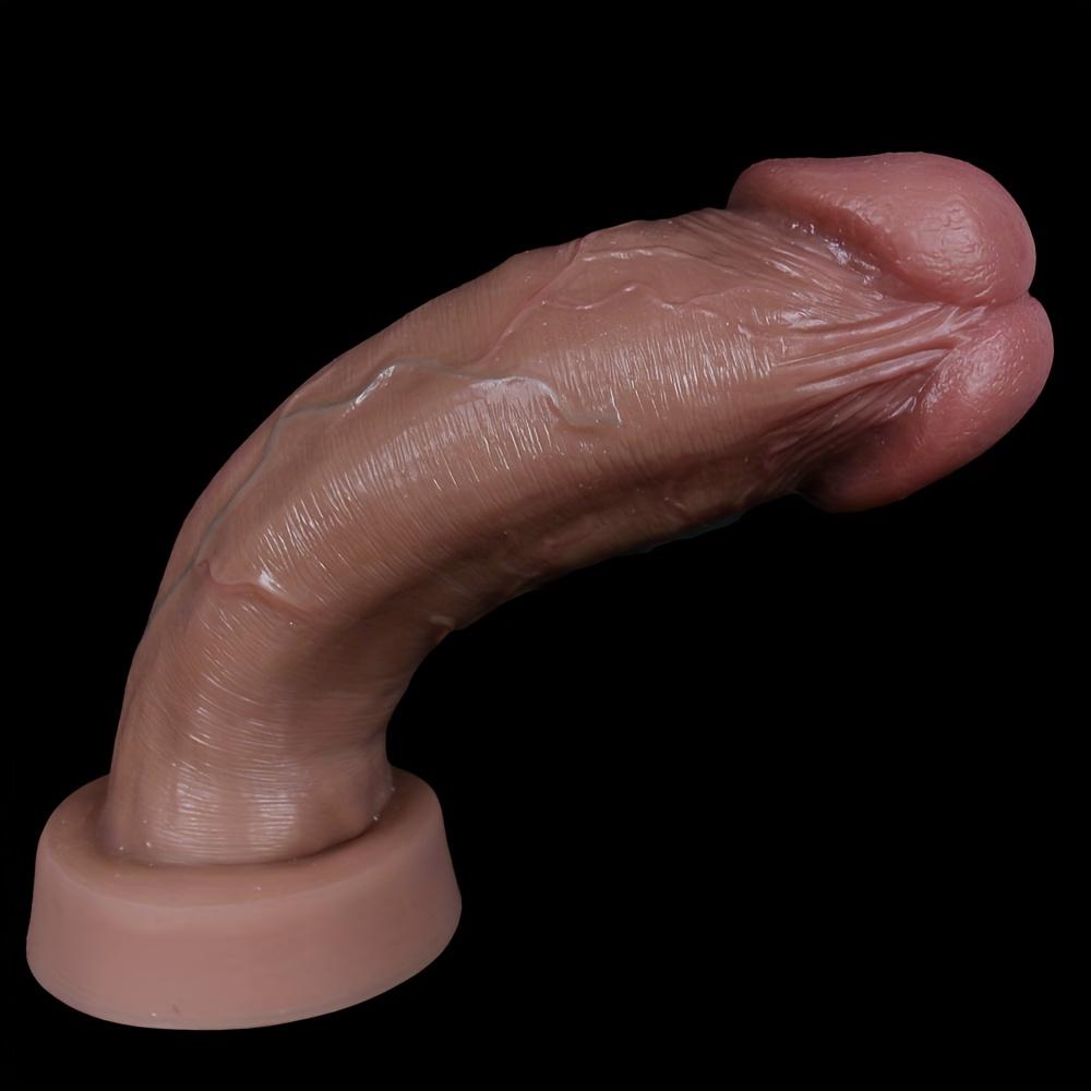 Extra Large Mushroom Head Dildo – 11.8" Long, 2.9" Wide Thick Silicone Penis with Strong Suction Cup, Hands-Free Huge Realistic Adult Toy