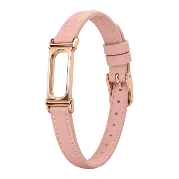 Cinturino Sottile in Ecopelle PU con Custodia Metallica Integrata, Elegante Braccialetto di Ricambio da Donna per Google Fitbit Air