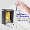 4 Digit Combination Key Storage Box Metal Construction Waterproof Design Secret Box Anti-theft Protection Password Security Code