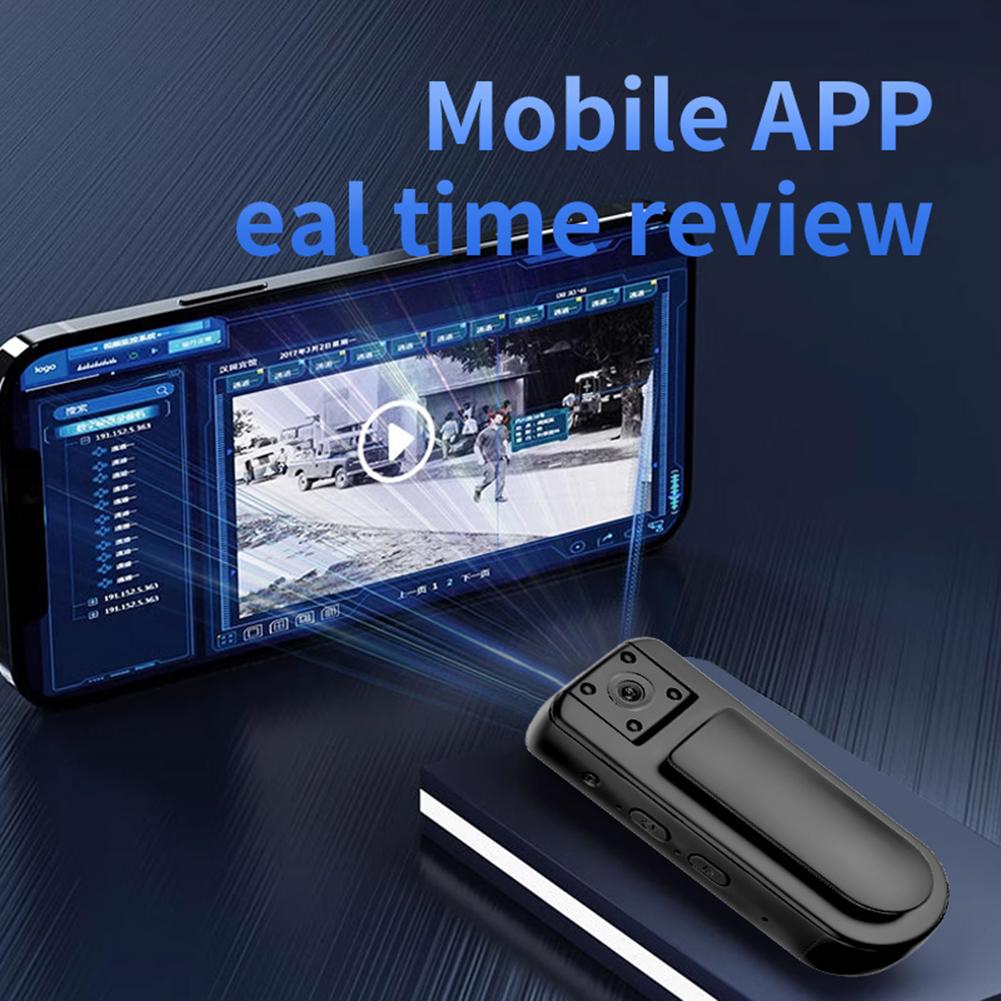 מצלמת גוף מיני HD 1080P עם עדשה מסתובבת 180° מקליט וידאו ספורט אופניים חיצוני עם WiFi מצלמת וידאו אישית קטנה ניידת