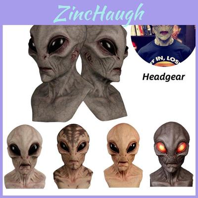 Unikátní design mimozemské masky na Halloween Maska mimozemšťana přes celou hlavu s děsivými rysy