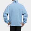 Adidas Originals Sherpa Jacket With Stand Collar And Loose Logo Sport Unisex Jackets Sky-Blue HC0327