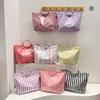 Efficient Striped Tote Bag Large Capacity Shoulder Handbag for Travel Needs