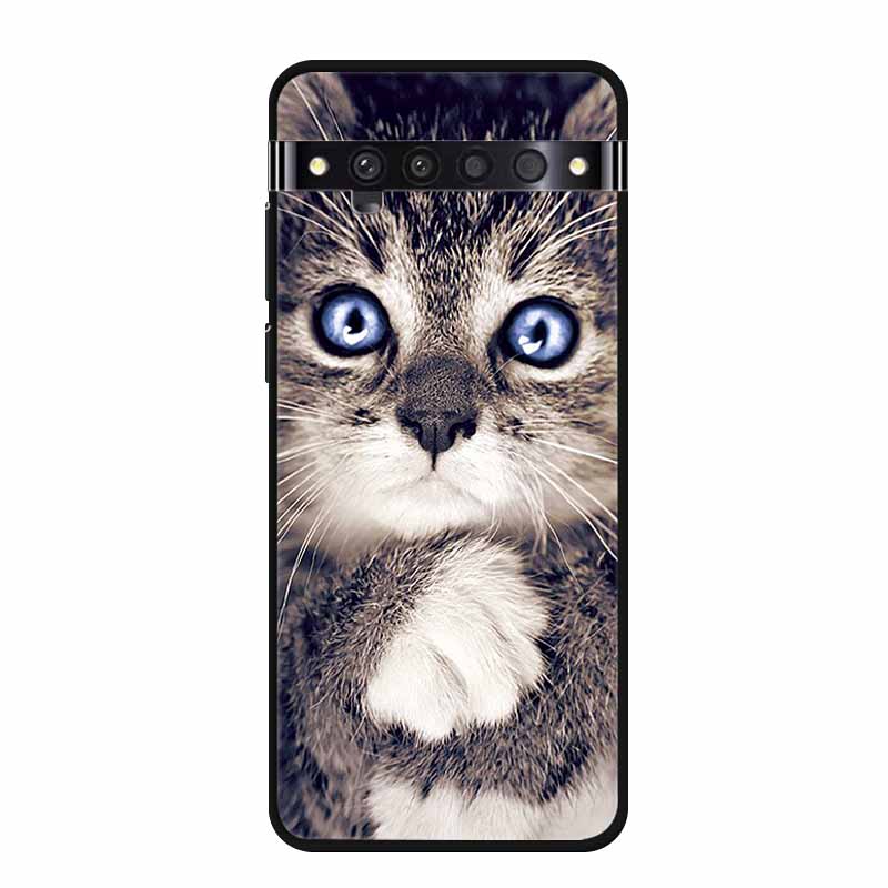 Für TCL 10 Pro Hüllen Weiches TPU Silikon Katze Löwe Rückseitenhüllen für TCL 10 Pro T799B T799H Cover Stoßfest Funda Capa TCL10Pro 6,47"