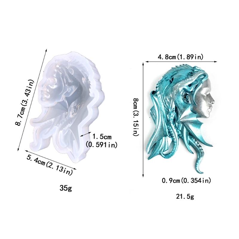 Multipurpose Flexible Silicone Mould for Dragon Girl Candle Holder Portable for Craft Supplies and Festive Decorations