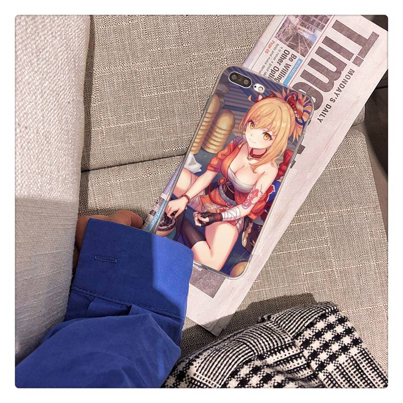 Genshin Impact Yoimiya Handyhülle für iPhone 11 12 13 mini pro XS MAX 8 7 6 6S Plus X 5S SE 2020 XR Hülle