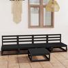 VidaXL Garden Lounge Set 5 Pcs Outdoor Furniture Set Garden Furniture Patio Furniture Black 3075348