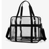 Large Capacity Transparent Crossbody Bag Waterproof Portable Toiletries Handbag Lightweight PVC Material Washing Storage Bag