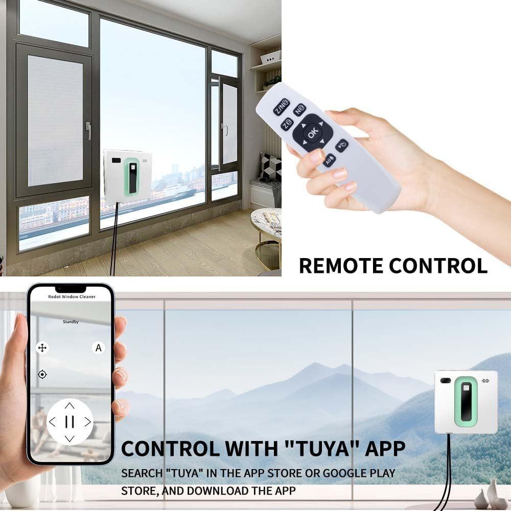 Dual Water Spray Window Cleaning Robot Remote Control Automatic Window Cleaner Robot App Control Robot Window Washer