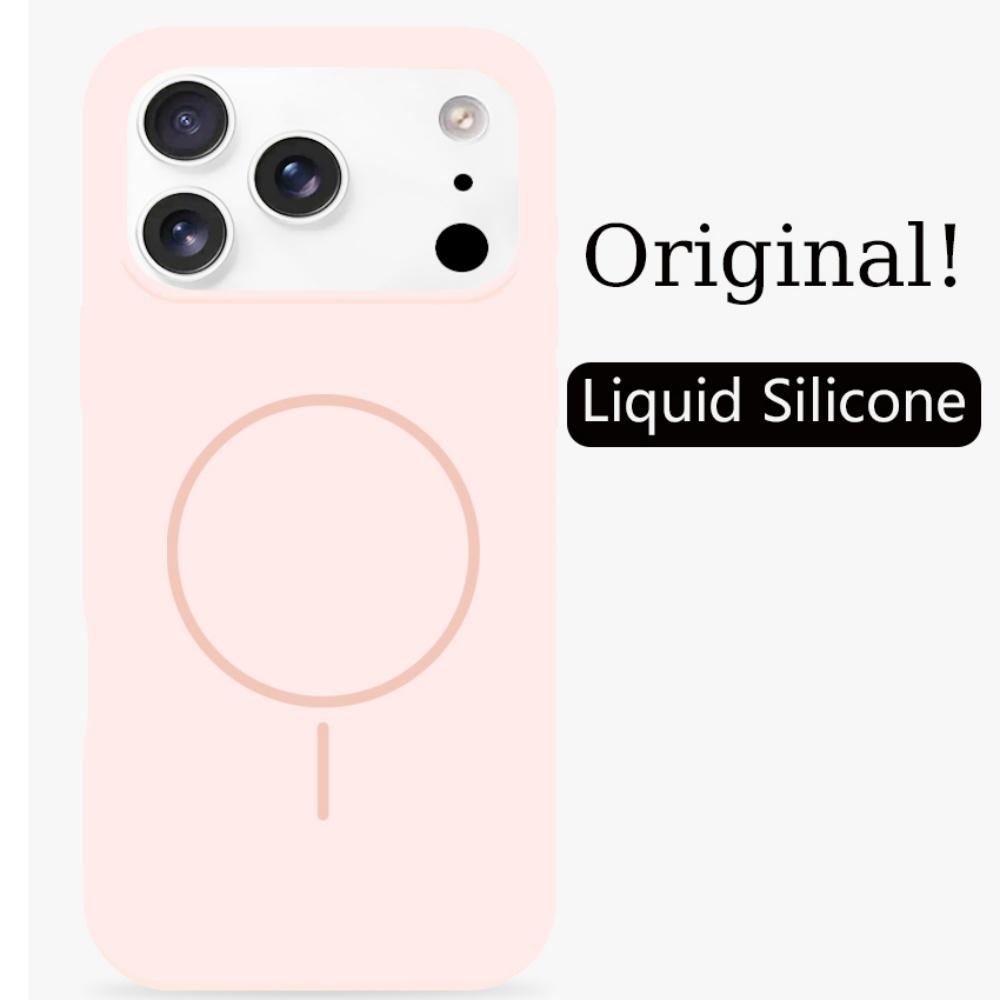 High Quality Dopamine Liquid Silicone Case for IPhone 17 Air 16 15 14 Plus 13 12 Pro Max Skin Feel Magnetic Wireless Charg Cover