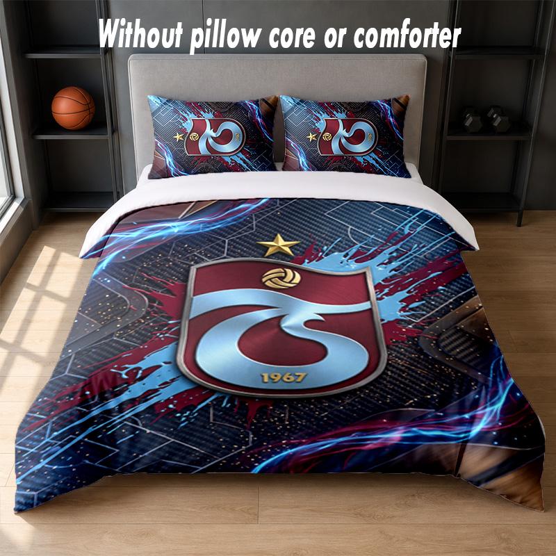 Trabzonspor FC Design Bed Bedding Set 1 Duvet Cover + 2 Pillowcases Soft Breathable Household Bed Linens