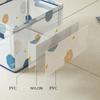 Waterproof PVC Clothes Storage Basket Clear Foldable Underwear Organizer Box with Metal Frame Save Space Sundries Storage Box