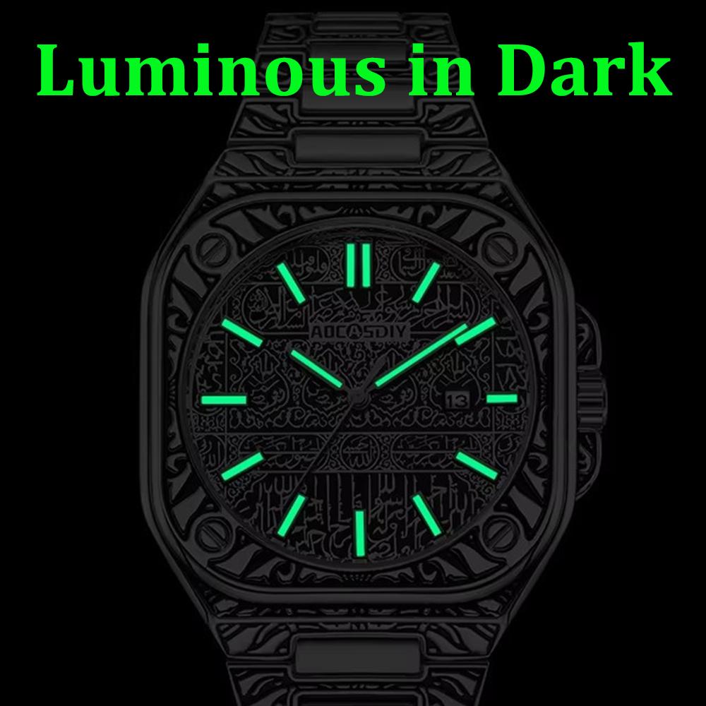 Vintage Men Quartz Watch Luxury Auto Calendar Specific Lines Stainless Steel Strap Wristwatch For Mans Analog
