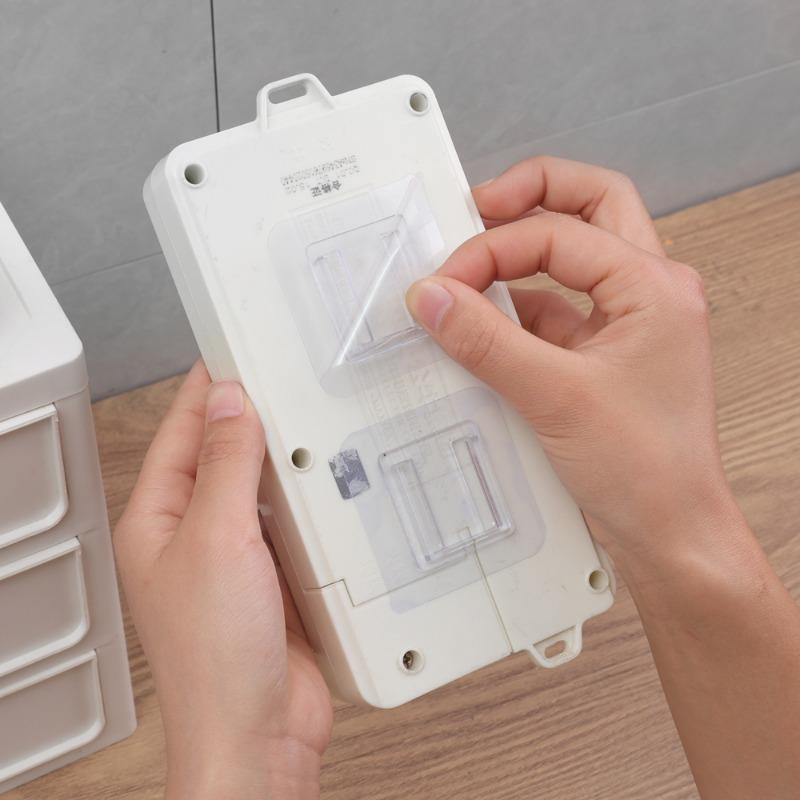 2/30pcs Double-Sided Hooks Self-Adhesive Wall Hook Multi-Purpose Transparent Hooks Waterproof Clothes Towel Hook Storage Tools