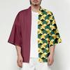 Men Women Anime Kimono Kamado Robe Japan Cosplay Costume Cardigan Demon Slayer Kimetsu No Yaiba Haori Yukata Unisex Cool Top Coat