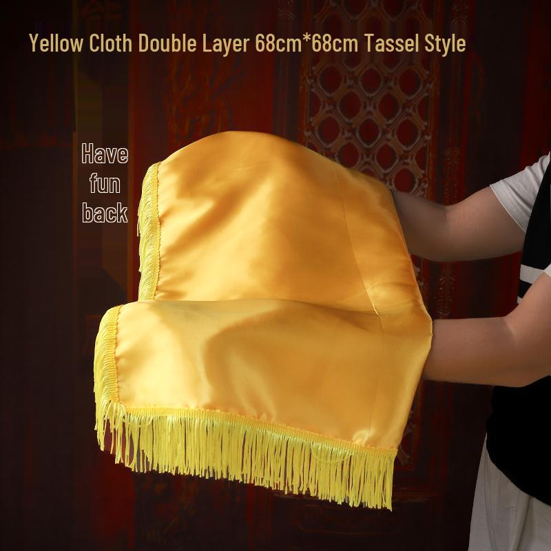 Buddha and Bodhisattva Statue with Red Silk Cloth Covering for Head and Body