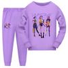 Children's Fashion Suit Skirt Round Neck Long Sleeve Top Pants