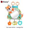 Unicorn Fox Infant Car Mirror Plush Hanging Toy For Baby Engagement And Handeye Coordination