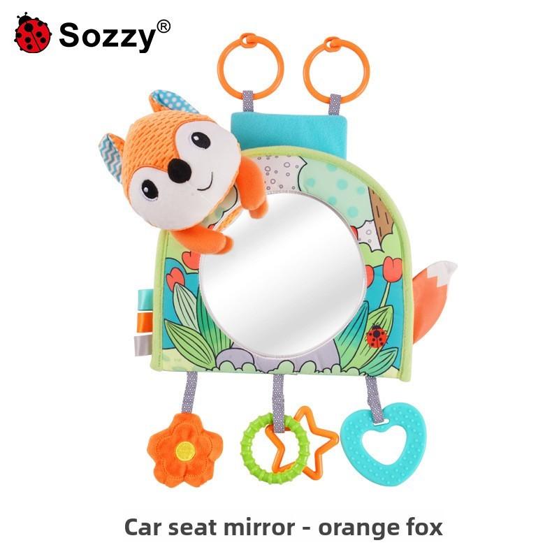 Unicorn Fox Infant Car Mirror Plush Hanging Toy For Baby Engagement And Handeye Coordination