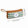 Grid Pattern Retro Grid Stationery Bag Cute Animal Pencil Pouch Vintage Plaid Pen Bag  Student