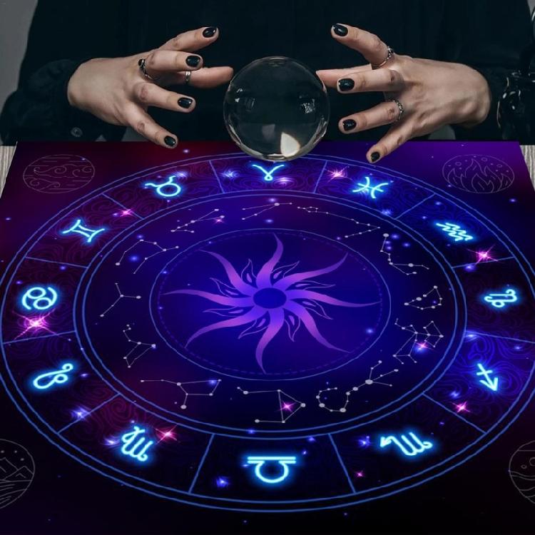 Obrus Astrologiczny Oracles Mata do Gry Kwadratowy Kształt Wahadełko Stół Ołtarzowy Obrus