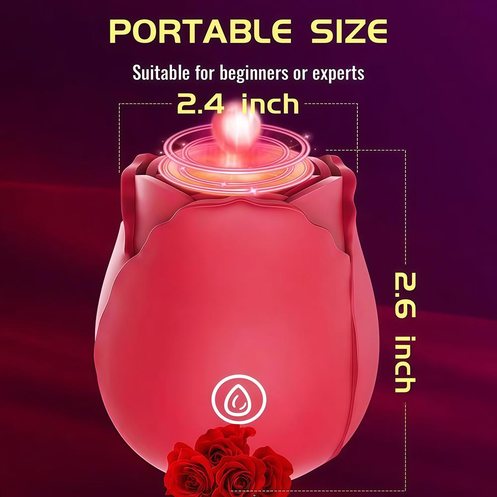 Rose Powerful Suction Vibrator for Women Clitoris Stimulator Female Oral Nipple Sucker Adult Sex Toy for Ages 18+