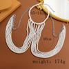 European and American women's multi-layer pearl body chain fashionable personalized beaded chest chain retro hollow body jewelry