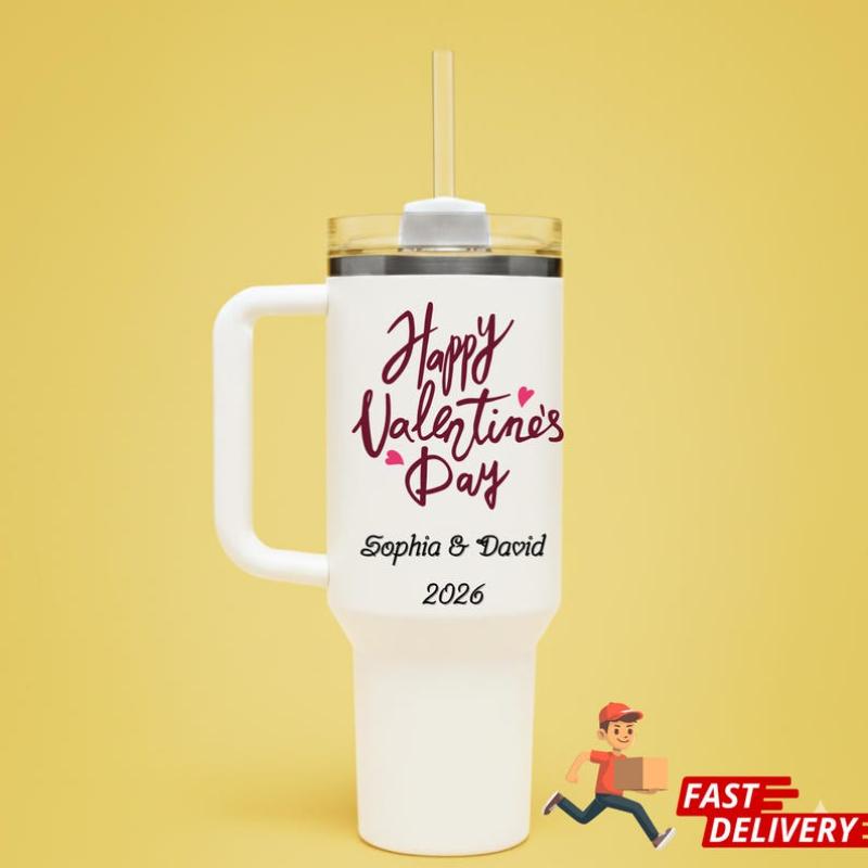 Personalized 40oz Tumbler Custom Logo Anniversary Map Gift Couple Travel Cup Birthday Gift Business Gift Bulk Cup Set Valentine 40oz