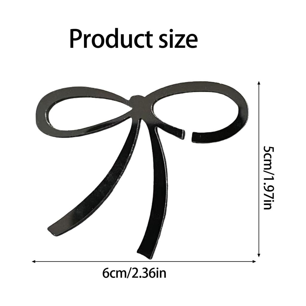 Pack Of 50 Elegant Bowknot Drink Markers Acrylic Bowtie Wine Glass Accessories For Celebrations And Events