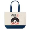 Tote Bag - PLANETEE - Blue Bottom Shopping Bag I Can't Circuit - Cotton - 40x45 Cm - Large Size