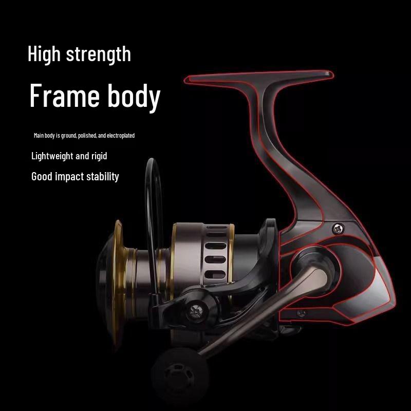 All-Metal Long-Casting Spinning Fishing Reel with Metal Handle and Slanted Line Opening for Genuine Micro-Lure Rods.