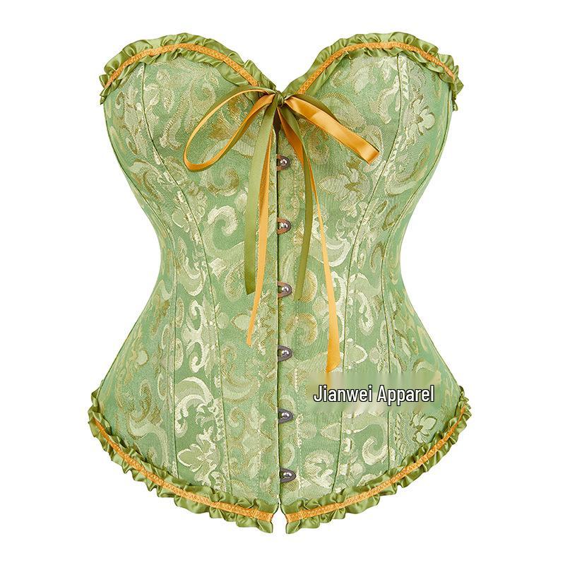 Jacquard Lace Fishbone Corset: Party-Style Shaping Top