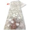 African 3D Flowers Sequins 2025 Latest Hot On Sale African French Party Lace Fabric Tulle Nigerian Lace Fabric For Wedding Dress