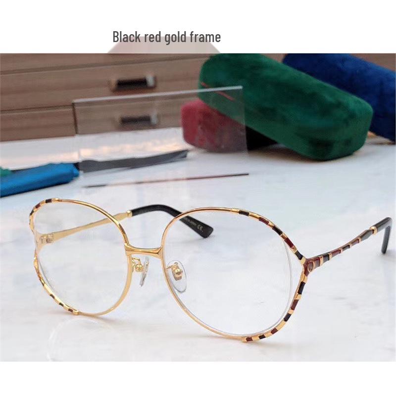 2026 Модная плоская оправа для очков с бамбуковым суставом, Круглый стиль, Совместима с миопией standard
