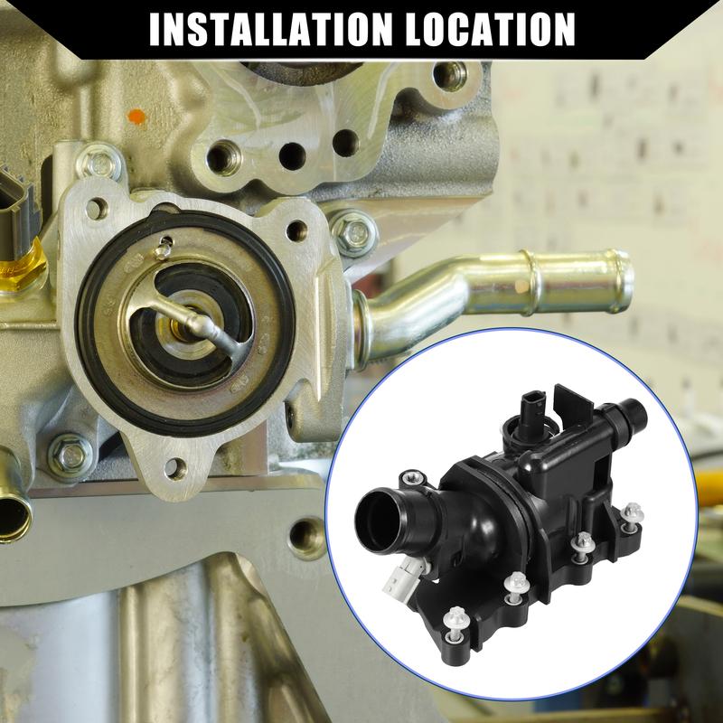 X Autohaux No.A2822030175 Engine Coolant Thermostat Housing Assembly for Mercedes-Benz