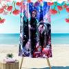 Demon Slayer Anime Print Beach Towel, Large Soft Quick Dry Towel for Beach Camping Swimming