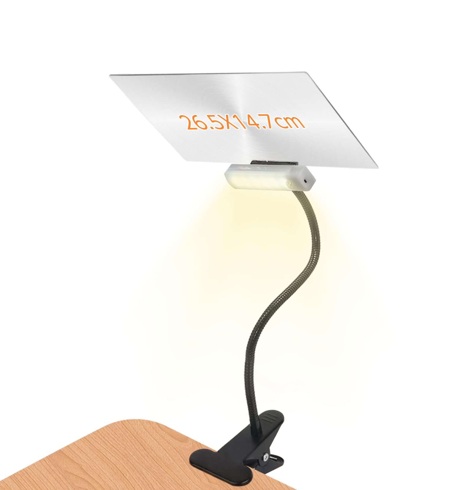 

ZenCT Magnifying Glass with Stand and 5x Detachable Flexible Adjustable High for CT235 Light, 26.5x14.7cm, Square, Clip-on, Magnification, Light, Arm,