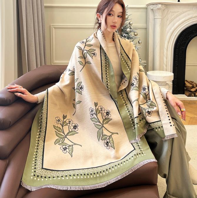 New Arrival Women'S Scarl Thickening Warm Pashmina Cashmere Scarf Female Autumn Winter Soft Scarf Shawl Multipurpose Blanket