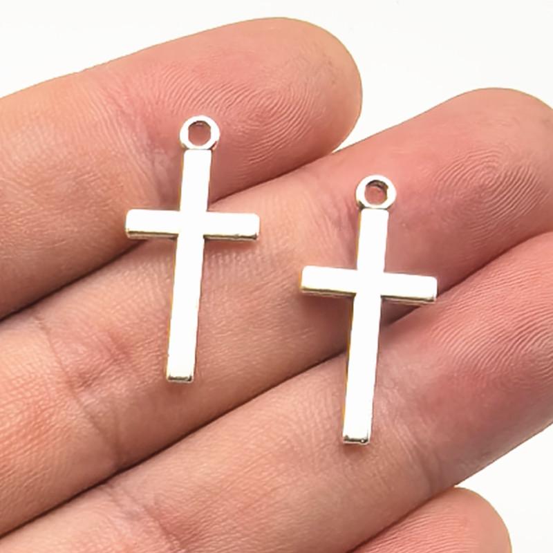 Retro Zinc Alloy Cross Pendant for DIY Jewelry