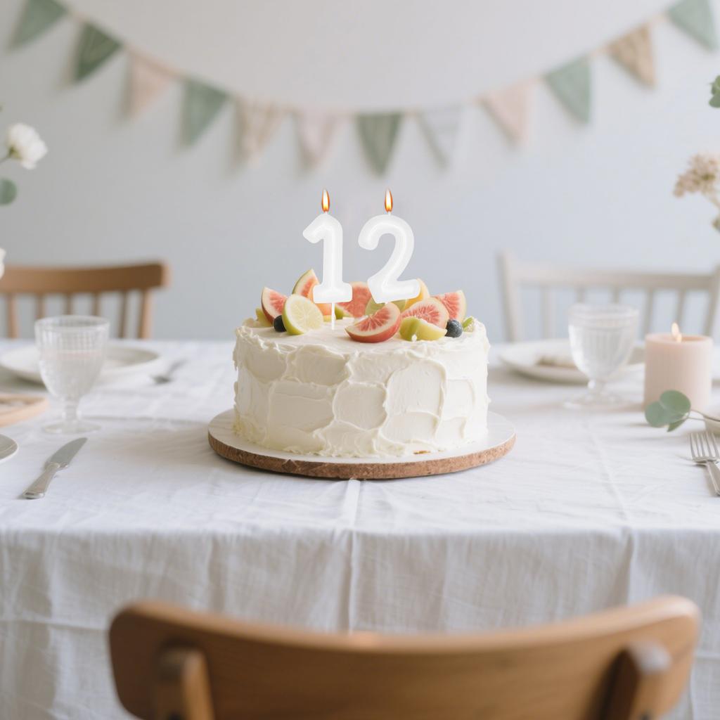 1 Pcs Birthday Number Candle,0-9 Number Candle for Birthday Party Decoration, Number Candle for Cake Top