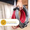 1Pc Adjustable Extension Cord Organizer With 3-Axis Buckle Heavy-Duty Storage Strap 45cm Black For Workshop Garage Organization