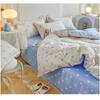Simple and Elegant Skin-Friendly Aloe Vera Cotton Four-Piece Bedding Set Student Dormitory Three-Piece Set Double Bed Linen