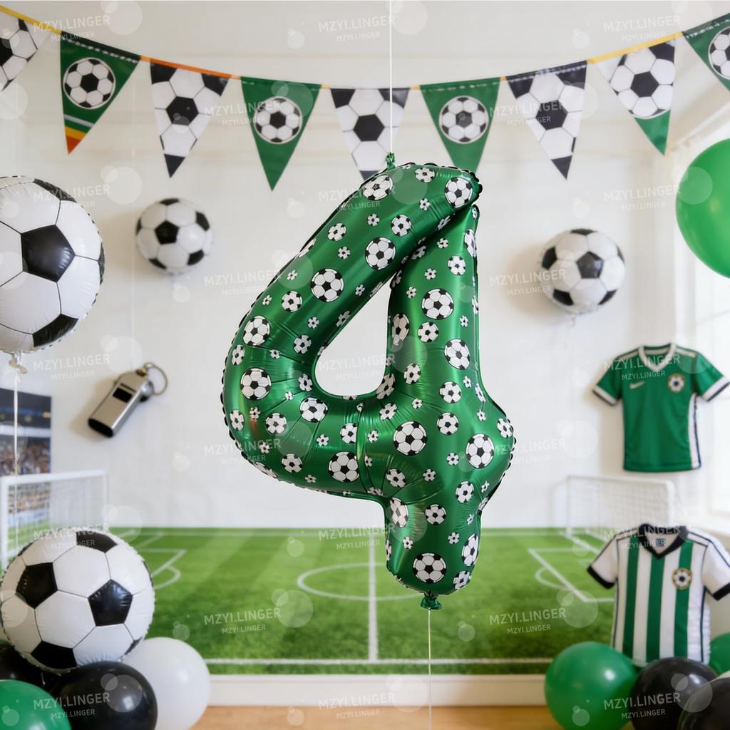 40inch Football Print Digital Balloon Football Print Birthday Party Decoration Competition Venue Layout Digital Balloon0-9