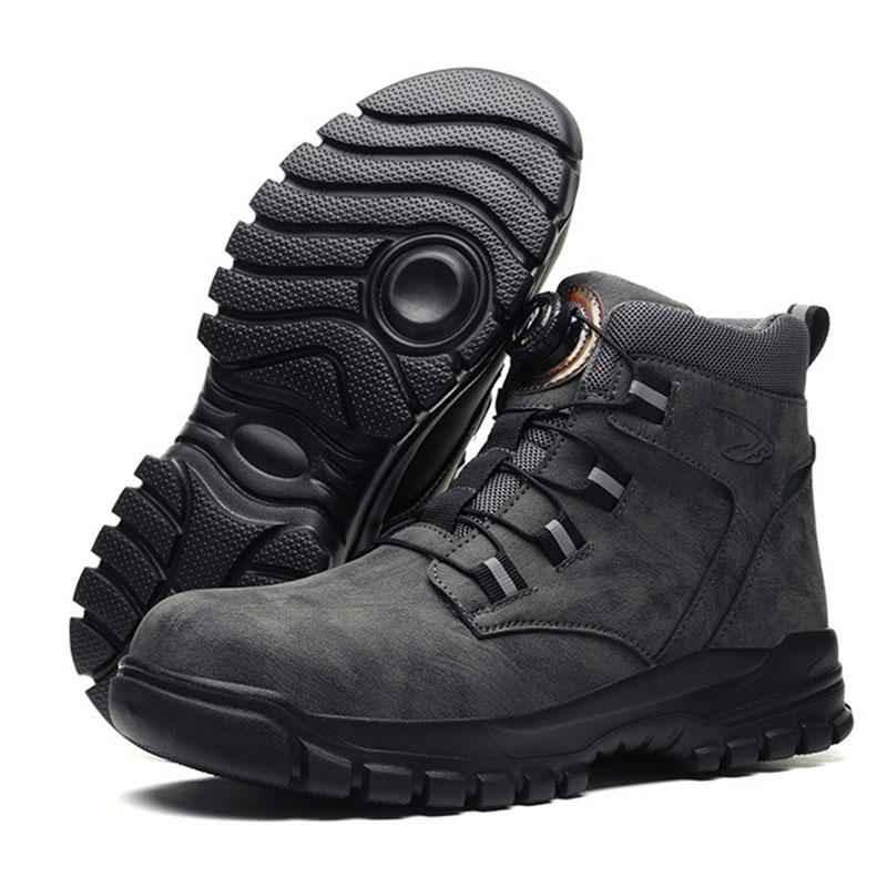 Осенне-зимние мужские рабочие ботинки с высоким берцем и стальным носком — фото 7